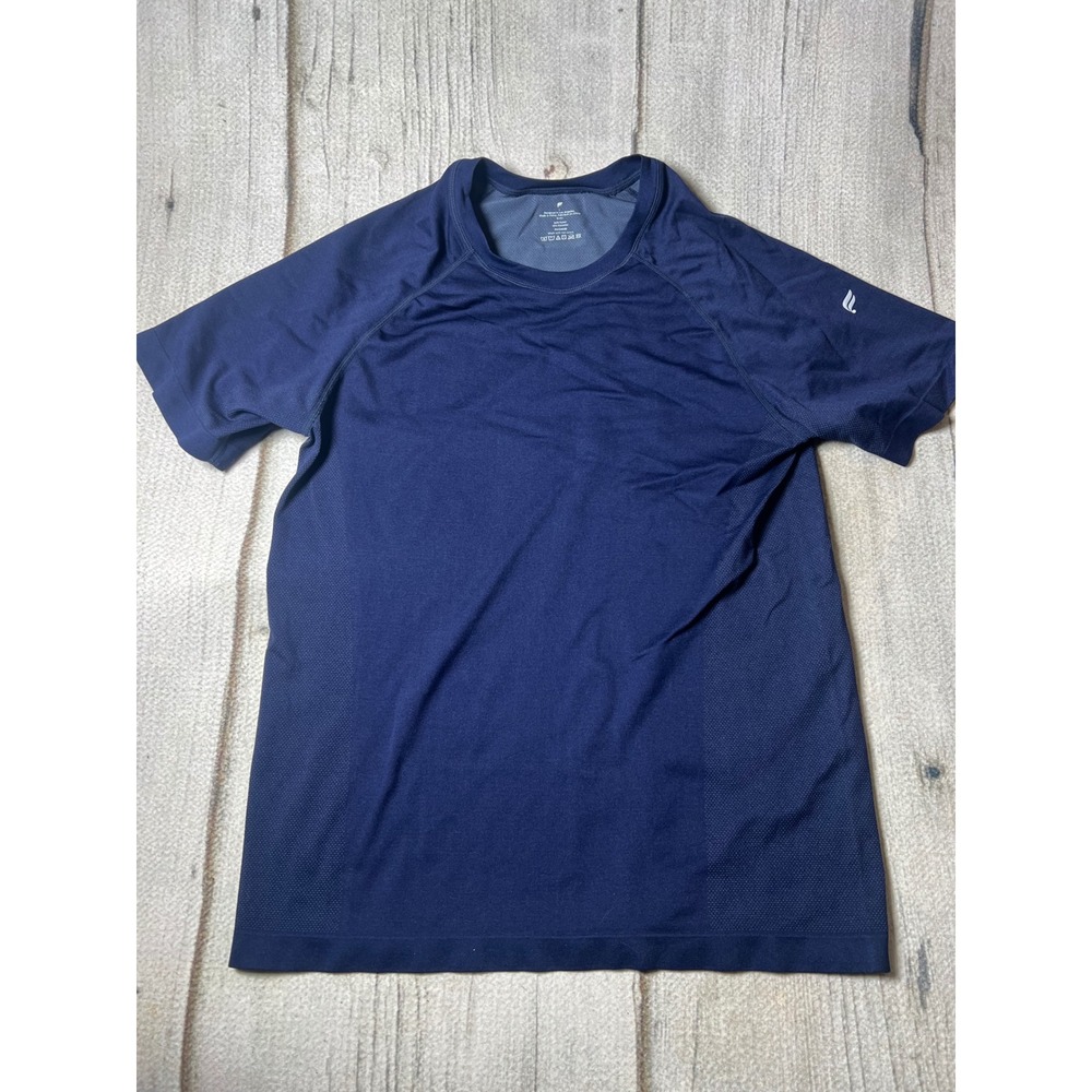 Fabletics Mens Large Navy Blue Athletic Training T-Shirt Minimalist Performance